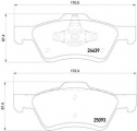 Sada brzdových destiček BREMBO P24159 - FORD, MAZDA