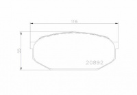 Sada brzdových destiček BREMBO P54005 - MITSUBISHI Sada brzdových destiček BREMBO P54005 - MITSUBISHI