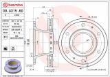 Brzdový kotouč BREMBO 09.A315.60 - IVECO