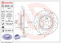 Brzdový kotouč BREMBO 08.B348.4X