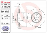 Brzdový kotouč BREMBO 09.8936.10 - RENAULT