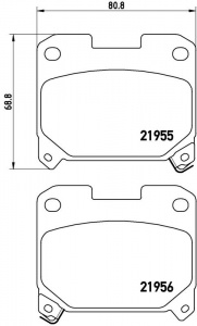 Sada brzdových destiček BREMBO P83091 - TOYOTA Sada brzdových destiček BREMBO P83091 - TOYOTA