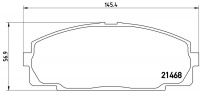 Sada brzdových destiček BREMBO P83092 - TOYOTA