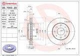 Brzdový kotouč BREMBO 09.7043.20 - MITSUBISHI