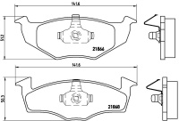 Sada brzdových destiček BREMBO P85025 - SEAT, ŠKODA, VW
