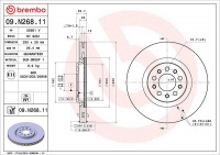 Brzdový kotouč BREMBO 09.N268.11 - JEEP