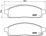 Sada brzdových destiček BREMBO P54038 - FIAT, MITSUBISHI