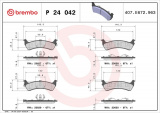 Sada brzdových destiček BREMBO P24042