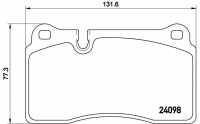 Sada brzdových destiček BREMBO P85110 - VW