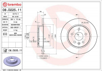 Brzdový kotouč BREMBO 08.D225.11