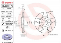 Brzdový kotouč BREMBO MAX 09.5870.75 - FIAT Brzdový kotouč BREMBO MAX 09.5870.75 - FIAT