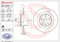 Brzdový kotouč BREMBO 08.D249.11