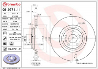 Brzdový kotouč BREMBO 09.9771.11 Brzdový kotouč BREMBO 09.9771.11