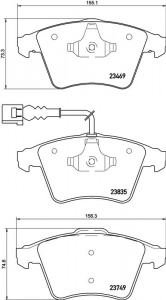 Sada brzdových destiček BREMBO P85149 - VW Sada brzdových destiček BREMBO P85149 - VW