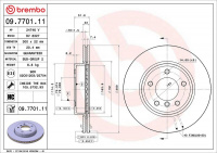 Brzdový kotouč BREMBO 09.7701.11 - BMW Brzdový kotouč BREMBO 09.7701.11 - BMW