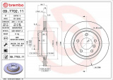 Brzdový kotouč BREMBO 09.7702.11 - BMW
