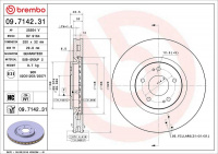 Brzdový kotouč BREMBO 09.7142.31 Brzdový kotouč BREMBO 09.7142.31
