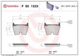 Sada brzdových destiček BREMBO P85152X - AUDI