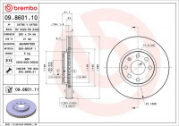 Brzdový kotouč BREMBO 09.8601.11
