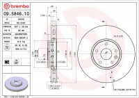 Brzdový kotouč BREMBO 09.5846.10 - MASERATI Brzdový kotouč BREMBO 09.5846.10 - MASERATI