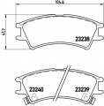 Sada brzdových destiček BREMBO P30011 - HYUNDAI