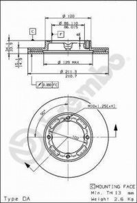Brzdový kotouč BREMBO 09.5848.10 - SUZUKI Brzdový kotouč BREMBO 09.5848.10 - SUZUKI