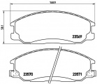 Sada brzdových destiček BREMBO P30013 - HYUNDAI, SSANGYONG