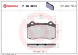 Sada brzdových destiček BREMBO P36020X