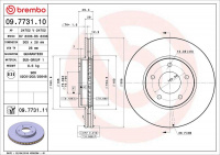 Brzdový kotouč BREMBO 09.7731.10 - JAGUAR