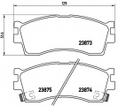 Sada brzdových destiček BREMBO P30016 - KIA