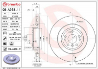Brzdový kotouč BREMBO 09.A958.11 - MERCEDES-BENZ