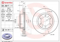 Brzdový kotouč BREMBO 09.D617.11
