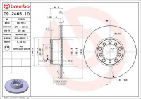 Brzdový kotouč BREMBO 09.2465.10 - MERCEDES-BENZ