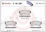 Sada brzdových destiček BREMBO P49039
