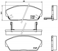 Sada brzdových destiček BREMBO P28013 - ACURA, HONDA, ROVER
