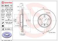 Brzdový kotouč BREMBO 09.B645.11 - MINI