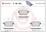 Sada brzdových destiček BREMBO P56051 - INFINITI