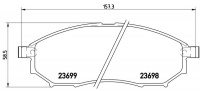 Sada brzdových destiček BREMBO P56058 - NISSAN