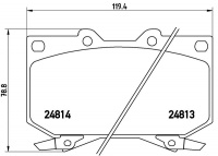 Sada brzdových destiček BREMBO P83108