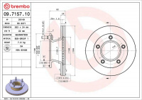 Brzdový kotouč BREMBO 09.7157.10 - MERCEDES-BENZ Brzdový kotouč BREMBO 09.7157.10 - MERCEDES-BENZ