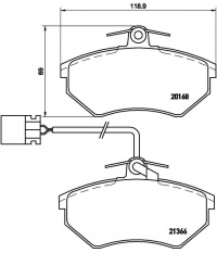 Sada brzdových destiček BREMBO P85034 - VW Sada brzdových destiček BREMBO P85034 - VW