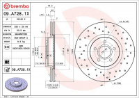 Brzdový kotouč BREMBO 09.A728.1X - FORD, VOLVO