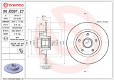 Brzdový kotouč BREMBO 08.B397.27