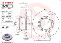 Brzdový kotouč BREMBO 09.7164.10 - MAN
