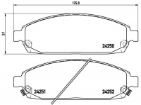 Sada brzdových destiček BREMBO P37010