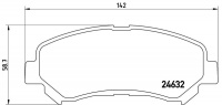 Sada brzdových destiček BREMBO P56062 - NISSAN, RENAULT