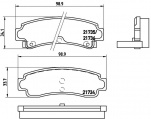 Sada brzdových destiček BREMBO P56063 - NISSAN