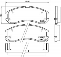 Sada brzdových destiček BREMBO P24024 - MAZDA