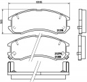 Sada brzdových destiček BREMBO P24024 - MAZDA