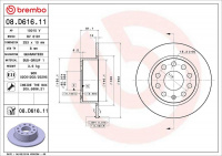 Brzdový kotouč BREMBO 08.D616.11